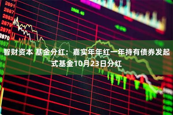 智财资本 基金分红：嘉实年年红一年持有债券发起式基金10月23日分红